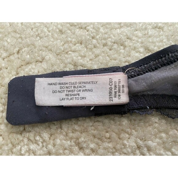 Victorias Secret Gray 34C Bra Unlined Full Coverage Lace Underwire Padded Sexy - Picture 11 of 11